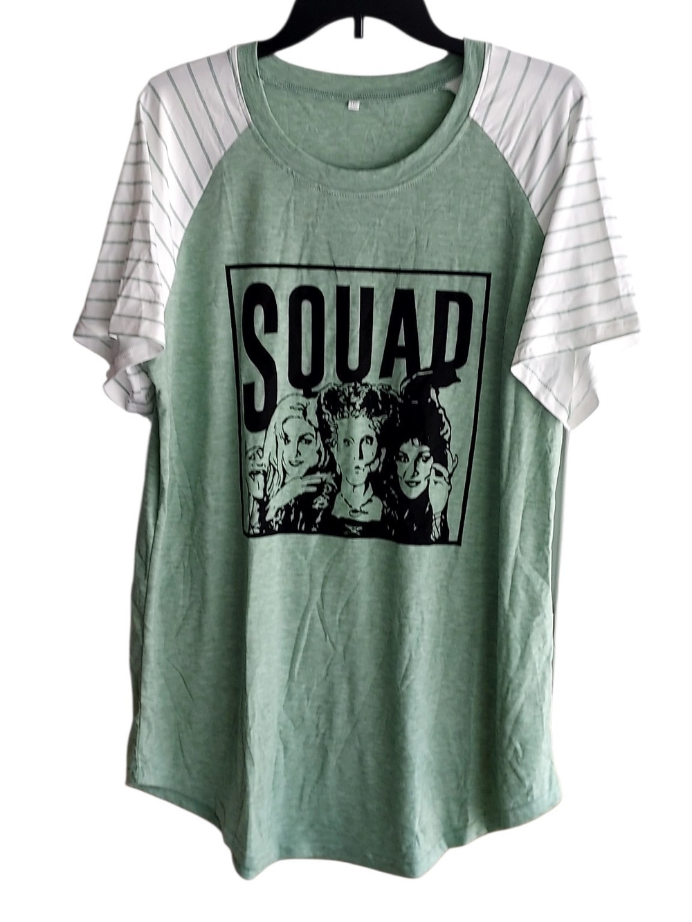 Hocus Pocus 'Squad' Graphic Raglan Tee - Green & White